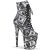 Pleaser FLAMINGO-1020DP Botín Plataforma Negro Blanco