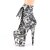 Pleaser FLAMINGO-1020DP Botín Plataforma Negro Blanco