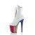 Pleaser FLAMINGO-1020HG Plateau Ankle Boots Patent Glitter White Colorful