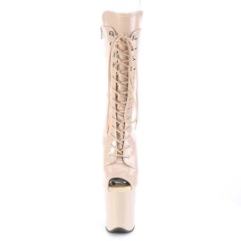 Pleaser FLAMINGO-1051 Botín Plataforma Charol Beige