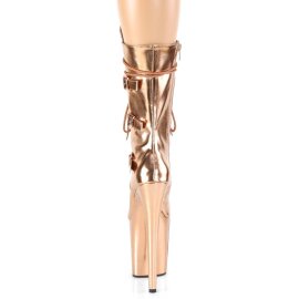 Pleaser FLAMINGO-1053 Botín Plataforma Metálico Metalizado Oro Rosado Claro