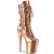 Pleaser FLAMINGO-1053 Botín Plataforma Metálico Metalizado Oro Rosado Claro