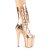 Pleaser FLAMINGO-1053 Botín Plataforma Metálico Metalizado Oro Rosado Claro