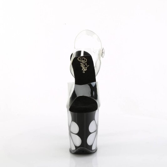 Pleaser FLAMINGO-808NLHS Sandalia de Tacón Plataforma Negro Transparente
