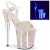 Pleaser FLAMINGO-810UVG Sandalia de Tacón Plataforma Purpurina Neón Rosa Claro
