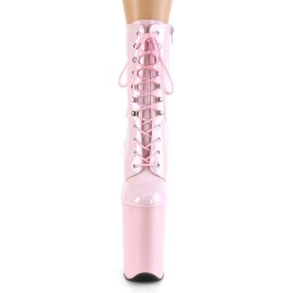 Pleaser INFINITY-1020 Plateau Ankle Boots Patent Light Pink