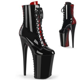 Pleaser INFINITY-1020FH Botín Plataforma Charol Negro