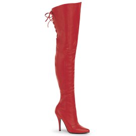 Pleaser LEGEND-8899 Overknee Boots Leather Red