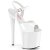 Pleaser NAUGHTY-809 Sandalia de Tacón Plataforma Charol Blanco