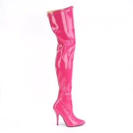 Pleaser SEDUCE-3000 Bota Alta Charol Rosa