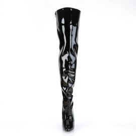 Pleaser SEDUCE-3010 Bota Alta Charol Negro