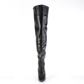 Pleaser SEDUCE-3010 Bota Alta Cuero Sintético Negro
