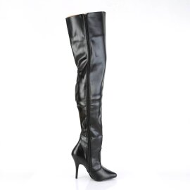Pleaser SEDUCE-3010 Bota Alta Cuero Sintético Negro