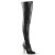 Pleaser SEDUCE-3010 Bota Alta Cuero Sintético Negro