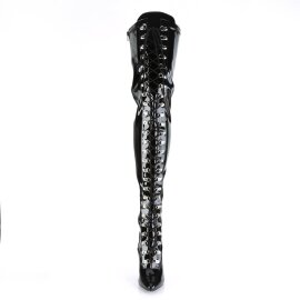 Pleaser SEDUCE-3024 Bota Alta Charol Negro