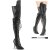 Pleaser SEDUCE-3082 Bota Alta Cuero Sintético Negro