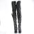 Pleaser SEDUCE-3082 Bota Alta Cuero Sintético Negro