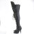 Pleaser SEDUCE-3082 Bota Alta Cuero Sintético Negro