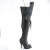 Pleaser SEDUCE-3082 Bota Alta Cuero Sintético Negro