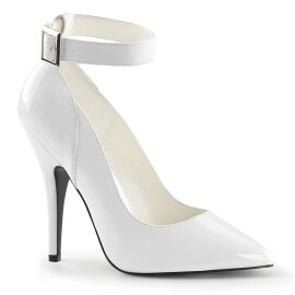 Pleaser SEDUCE-431 Tacones Charol Blanco