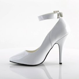 Pleaser SEDUCE-431 Tacones Charol Blanco