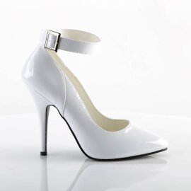 Pleaser SEDUCE-431 Tacones Charol Blanco