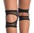 Poledancerka Protectores de Rodillas Negro con Bolsillos para Almohadillas adicionales XS