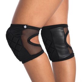 Poledancerka Protectores de Rodillas Negro con Bolsillos para Almohadillas adicionales M