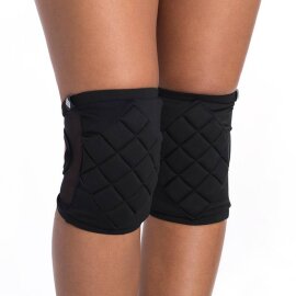 Poledancerka Protectores de Rodillas Negro con Bolsillos para Almohadillas adicionales M