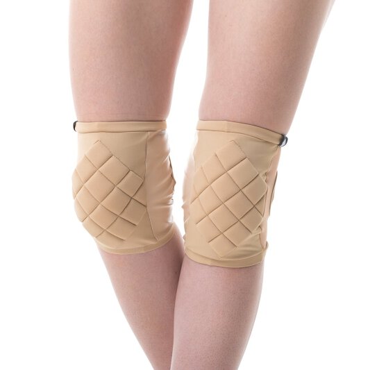 Poledancerka Knee Pads Nude with Pockets for Extra Pads