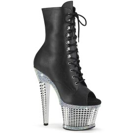 Pleaser SPECTATOR-1021RS Plateau Ankle Boots Patent Black
