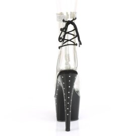 Pleaser STARDUST-1018C-2RS Botín Plataforma Negro Transparente