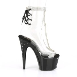 Pleaser STARDUST-1018C-2RS Botín Plataforma Negro Transparente