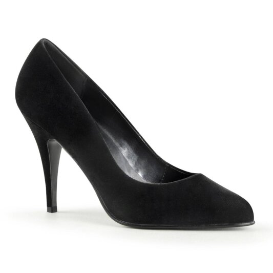 Pleaser VANITY-420 Tacones Terciopelo Negro