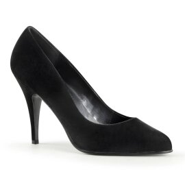 Pleaser VANITY-420 Tacones Terciopelo Negro