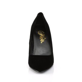 Pleaser VANITY-420 Tacones Terciopelo Negro