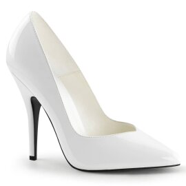 Pleaser SEDUCE-420V Tacones Charol Blanco EU-35 / US-5