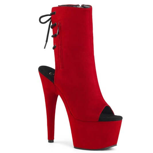 Pleaser ADORE-1018FS Botín Plataforma Ante Sintético Rojo EU-37 / US-7