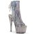 Pleaser ADORE-1018HCT Botín Plataforma Holo Ahumado Plata EU-38 / US-8