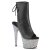 Pleaser ADORE-1018LG Botín Plataforma Cuero Sintético Purpurina Negro Plata EU-37 / US-7