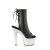 Pleaser ADORE-1018LG Botín Plataforma Cuero Sintético Purpurina Negro Plata EU-38 / US-8