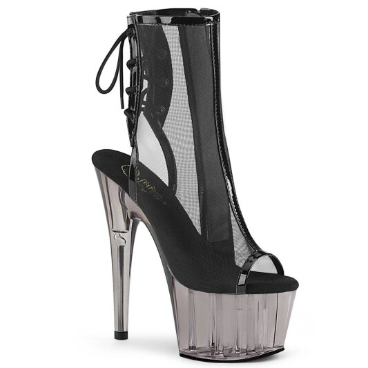 Pleaser ADORE-1018MSHT Botín Plataforma Malla Ahumado Negro EU-38 / US-8