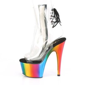 Pleaser ADORE-1018RC Botín Plataforma Metalizado Transparente Multicolor EU-38 / US-8
