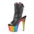 Pleaser ADORE-1018RC-02 Botín Plataforma Cuero Sintético Metalizado Negro Multicolor EU-40 / US-10