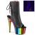 Pleaser ADORE-1018RC-02 Botín Plataforma Cuero Sintético Metalizado Negro Multicolor EU-36 / US-6