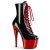 Pleaser ADORE-1020 Botín Plataforma Charol Metalizado Negro Rojo EU-43 / US-13