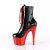 Pleaser ADORE-1020 Botín Plataforma Charol Metalizado Negro Rojo EU-43 / US-13
