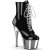 Pleaser ADORE-1020 Botín Plataforma Charol Metalizado Negro Plata EU-43 / US-13