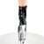 Pleaser ADORE-1020 Botín Plataforma Charol Metalizado Negro Plata EU-43 / US-13