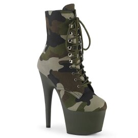 Pleaser ADORE-1020CAMO Botín Plataforma Camuflaje Verde EU-35 / US-5